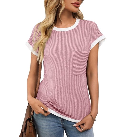 Women'S Short Sleeve T Shirts Pink S
