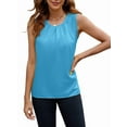 thumbnail image 1 of Women'S Silk Satin Tank Top Summer Business Casual Outfit 2025 Sleeveless Work Dressy Shirt  Blue S, 1 of 7
