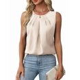 thumbnail image 1 of Women'S Silk Satin Tank Top Summer Business Casual Outfit 2025 Sleeveless Work Dressy Shirt Creamy White L, 1 of 5