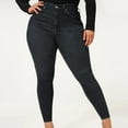 thumbnail image 1 of Women'S Skinny Jeans High Rise Stretch Bodycon Denim Trousers Slim Pure Color Casual Comfortable Pencil Pants With Pocket Black XXXXL, 1 of 4
