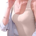 thumbnail image 1 of Women'S Sleeveless Square Neck Tank Top Double Layer Basic Crop Tops Summer Fitness Workout Pale Pinkish Gray M, 1 of 9