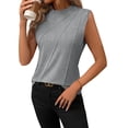 thumbnail image 1 of Women'S Sleeveless Summer Crewneck Loose Fit Tank Tops Gray S, 1 of 7