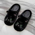 thumbnail image 1 of Women'S Slipper Cat Indoor Outdoor House Slipper Fuzzy Fluffy House Shoes On Comfort Footwear Cute Flat Slides Black US: 6.5, 1 of 9