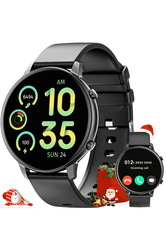 Smart Watch for Men, 1.39" Fitness Tracker with Bluetooth Calls(Answer&Make&Message Reminder), Smart Watch Fits for Android and iPhone, IP67 Waterproof, 100+ Sport Modes Smartwatch, for Gift, Black