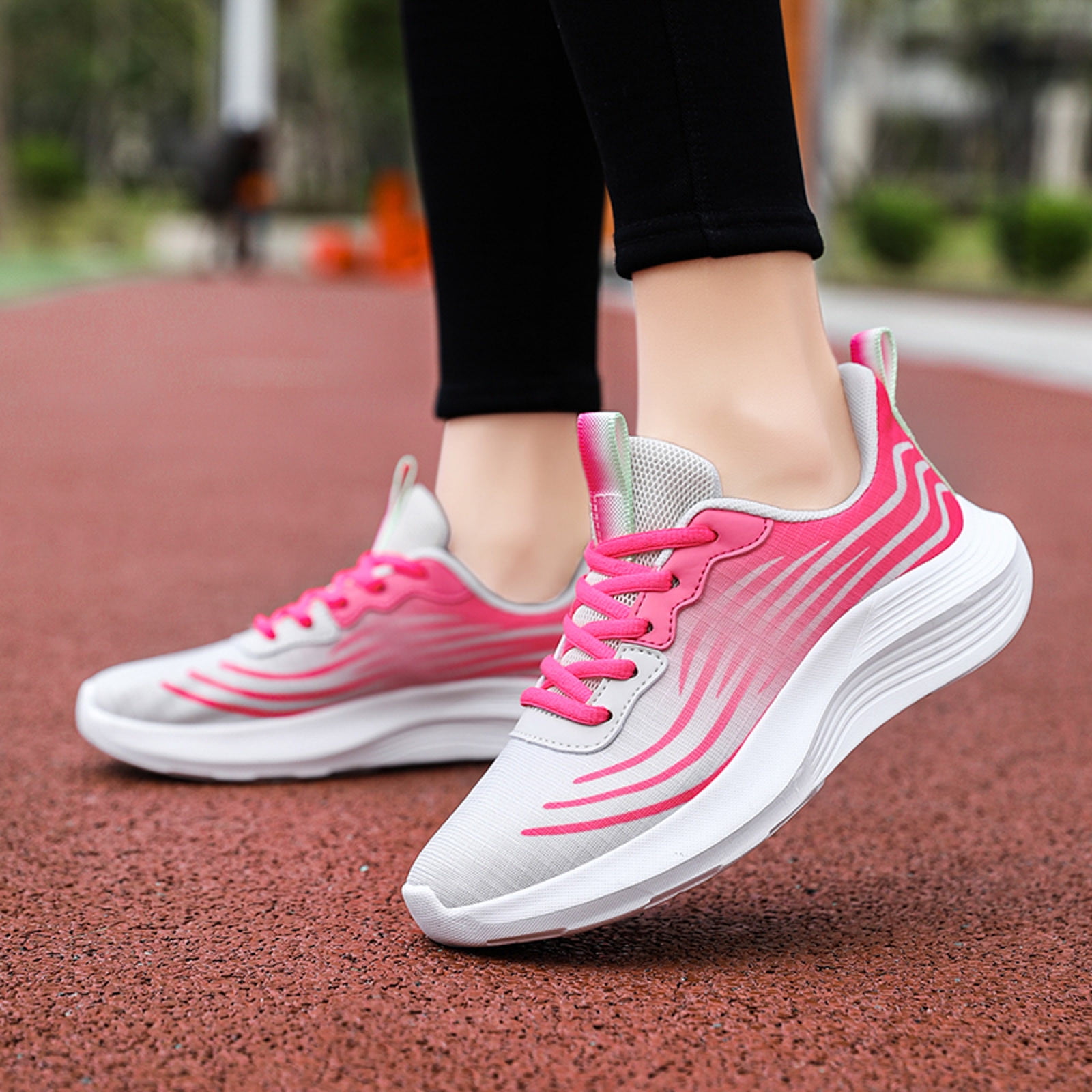 Pink Lightweight Running Shoes With Arch Support Mosunx Athletic
