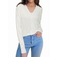 thumbnail image 1 of Women'S Soft Cropped Cardigan Casual Shawl Sweater Top White L, 1 of 5