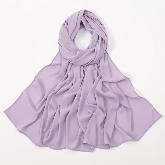 Women'S Solid Color Long Headscarf/Scarf, Silky Fabric, A Thoughtful Gift For Friends