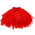 thumbnail image 1 of Women'S Solid Color Tulle Tutu Skirt, 50s Vintage Ballet Bubble Dance Skirt With Drawstring Waistband For Cos, Halloween, Carnival & Party, 1 of 4