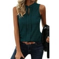 thumbnail image 1 of Women'S Solid Color V-Neck Sleeveless Top Dark Green L, 1 of 6