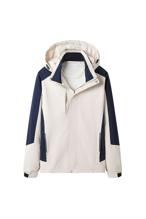 Women's Sports Outdoor Hardshell Jacket Windproof Warm Removable Cap Mountaineering Casual Jacket Thin Jacket Mountain Hardshell Windbreaker Hiking Casual Raincoat