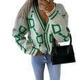 thumbnail image 1 of Women'S Spring Fall Chunky Knit Cardigan Sweaters Casual Open Front Button Up Winter Coats Outerwear Cream White S, 1 of 10