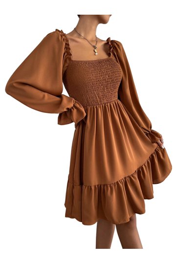 Brown Dress Long Sleeve