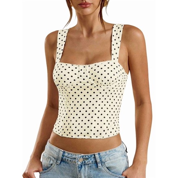 Women'S Square Neck Sleeveless Tank Tops Basic Tight T Shirts