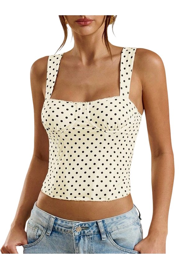 Women'S Square Neck Sleeveless Tank Tops Basic Tight T Shirts