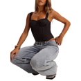 thumbnail image 1 of Women'S Square Neck Sleeveless Tank Tops Basic Tight T Shirts, 1 of 8