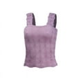 thumbnail image 1 of Women'S Square Neck Wide Strap Crop Tank Tops Flower Going Out Tops Slim Fit Lettuce Trim Crop Tops  S, 1 of 5