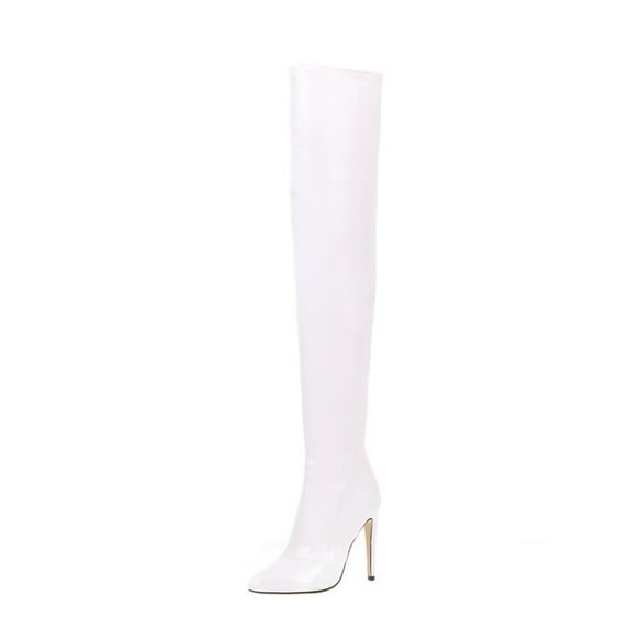 Women'S Stretch High-Heeled Over-The-Knee Boots, Stiletto Thigh Boots Size 5.5