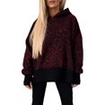 thumbnail image 1 of Women'S Stripe Lounge Set Drop Shoulder Oversized Fleece Hoodie Workout Leggings Two Piece Outfits Leopard Print L, 1 of 10