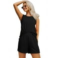 thumbnail image 1 of Women'S Summer 2 Piece Outfits Shorts Sets Matching Set Loungewear with Pockets Black S, 1 of 9
