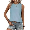 thumbnail image 1 of Women'S Summer Casual Crewneck Cap Sleeve Shirts M, 1 of 6