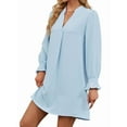 thumbnail image 1 of Women'S Summer Dresses Long Sleeve Casual Sundress Dress Beach Vacation 2025 Fashion  Blue XXL, 1 of 6