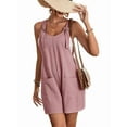 thumbnail image 1 of Women'S Summer Fashionable Short Jumpsuits, Casual Sleeveless Jumpsuits with Pockets Pink M, 1 of 6