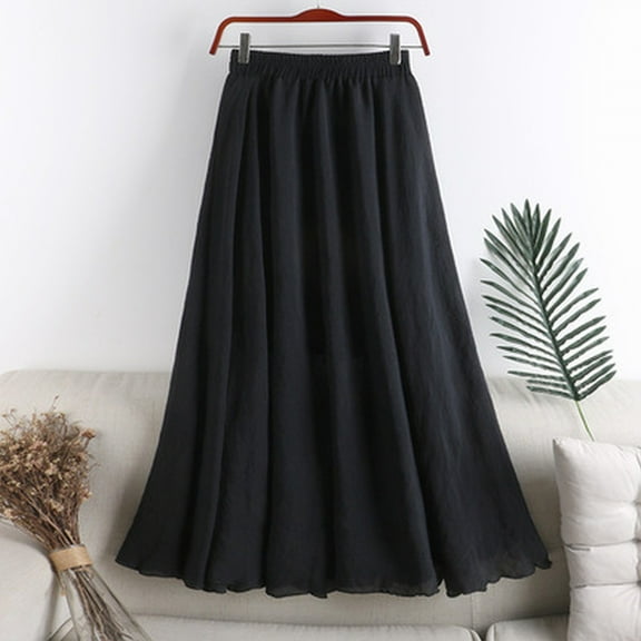 Women'S Summer And Half Skirt High Waisted Mid Length A Line Loose Elastic Belt Skirt Rainbow Skirt for Women Bohemian Skirts for Women Skirt Shorts for Women Twin Size Bed Skirt Womens Midi Skirt