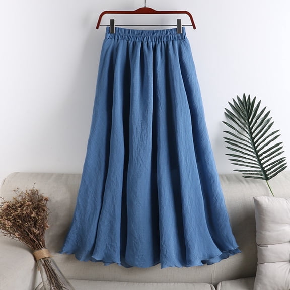 Women'S Summer And Half Skirt High Waisted Mid Length A Line Loose Elastic Belt Skirt Rainbow Skirt for Women Bohemian Skirts for Women Skirt Shorts for Women Twin Size Bed Skirt Womens Midi Skirt
