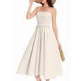 thumbnail image 1 of Women'S Summer Maxi Dress Sleeveless Sundress Strap Smocked Beach Dresses Milky White XXL, 1 of 6