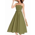 thumbnail image 1 of Women'S Summer Maxi Dress Sleeveless Sundress Strap Smocked Beach Dresses Olive Color M, 1 of 6