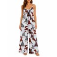 thumbnail image 1 of Women'S Summer Spaghetti Strap Jumpsuits Watercolor Gradient Flowers Loose Baggy Fit Wide Leg Rompers Casual Wear, 1 of 7