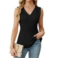 thumbnail image 1 of Women'S Summer Tank Tops Dressy Casual Blouses Business Work Outfits Sleeveless Peplum Shirts Black S, 1 of 7