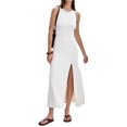thumbnail image 1 of Women'S Summer and Autumn Long Elegant Versatile Slit Tight Sleeveless Dress White S, 1 of 9