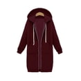 thumbnail image 1 of Women'S Sweater Hooded Thickened Velvet Medium-Length Loose Fashion Versatile Tops Yangqi Coat Autumn And Winter, 1 of 2