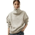 thumbnail image 1 of Women'S Sweaters 2025 Fall Winter Quarter Zip Casual Diamond Knit Pullover  S, 1 of 7