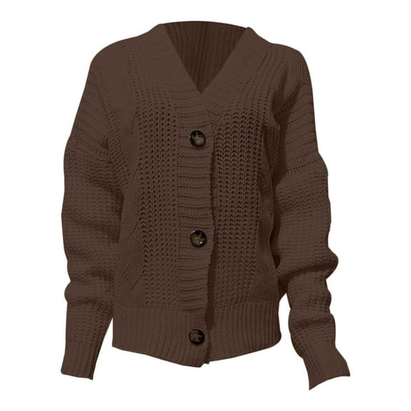 Women'S Sweaters, Cardigan Sweaters for Women, Loose Knit Button Up, Long Sleeve Outerwear for Fall Winter
