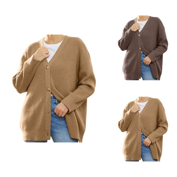 Women'S Sweaters, Cardigan Sweaters for Women, Open Front Knitted Coat, Loose Oversized for Cozy Warmth