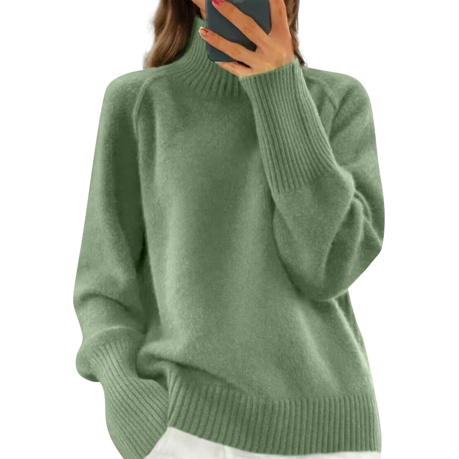 Women'S Sweaters, Casual Winter Turtleneck Pullover Sweater Long