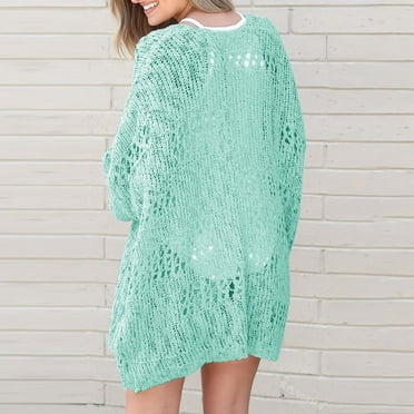 Women'S Sweaters Clearance Basic Casual Cardigan 2024 Elegant Sweater Light Green S