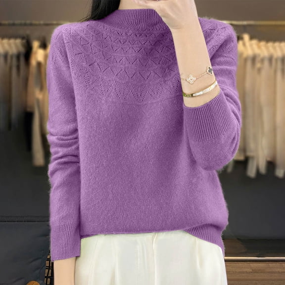 Women'S Sweaters Long Sleeve Crew Neck Pull Over Sweaters Lightweight Sweaters Fall Sweater Cozy Sweaters