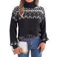 thumbnail image 1 of Women'S Sweaters Pullover Casual Long Sleeve Warm Sweaters Jumper Tops Fuzzy Knit Chunky Oversized Sweater Black L, 1 of 9