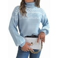 thumbnail image 1 of Women'S Sweaters Pullover Casual Long Sleeve Warm Sweaters Jumper Tops Fuzzy Knit Chunky Oversized Sweater Blue S, 1 of 9