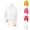 thumbnail image 1 of Women'S Sweaters, Turtleneck Sweaters for Women, Loose Fitting Long Sleeve, Pullover for All Season, 1 of 5