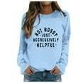 thumbnail image 1 of Women’S Sweatshirt Long Sleeve Sweatshirt Pullovers for Women Sky Blue Crewneck Sweatshirts Women Fall Sweatshirt for Women 2025 Women Clothing, 1 of 4