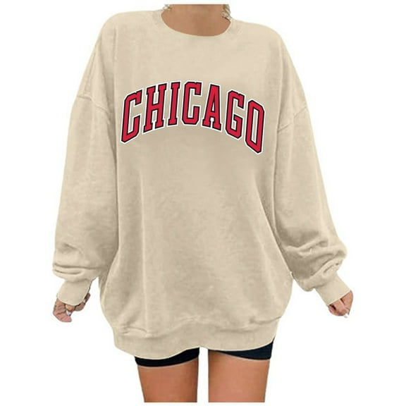 Women'S Sweatshirt Long Sleeve Sweatshirt Women Pullover Beige Sweatshirts for Women Fall Womens Clothes Trendy Womens Clothes