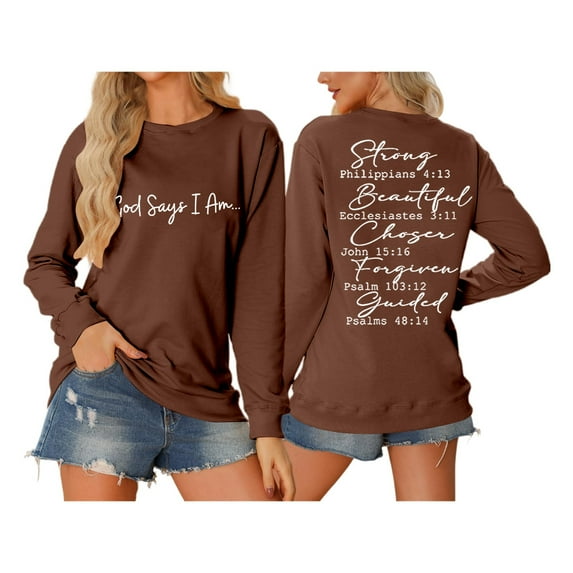 Women'S Sweatshirt Long Sleeve Sweatshirt Women’S Pullover Coffee Sweatshirts for Womens Winter Clothes Trendy Clothes