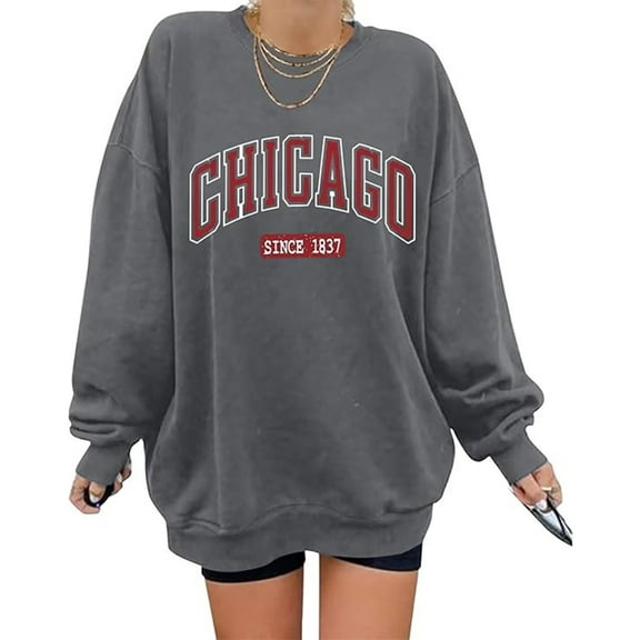 Women’S Sweatshirt Long Sleeve Sweatshirt for Women Pullover Light Gray Crewneck for Women Fall Sweatshirt Adult Sweatshirt XL