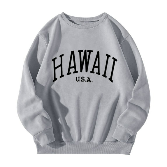 Women’S Sweatshirt Womens Long Sleeve Sweatshirt Pullover for Women Grey Women'S Crewneck Sweatshirts Fall Clothing Women Trendy Womens Clothes