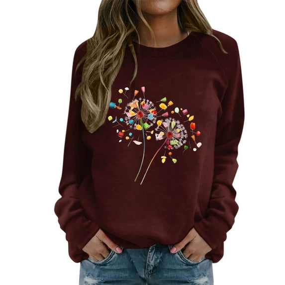 Women'S Sweatshirt Sweat Shirts Women Long Sleeve Pullover Sweatshirts for Women Sweatshirt Women Fall Young Women