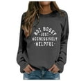 thumbnail image 1 of Women'S Sweatshirt Sweat Shirts Women Long Sleeve Pullover for Women Grey Cute Crewnecks for Women Fall Clothing Women Clothing, 1 of 4